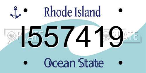 I557419 Rhode Island License Plate