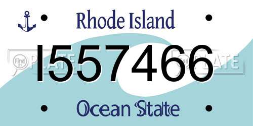 I557466 Rhode Island License Plate
