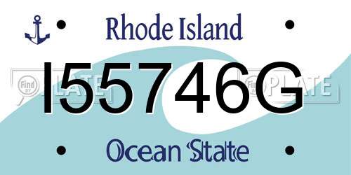 I55746G Rhode Island License Plate