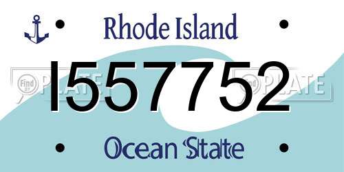 I557752 Rhode Island License Plate