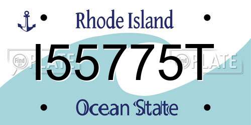 I55775T Rhode Island License Plate