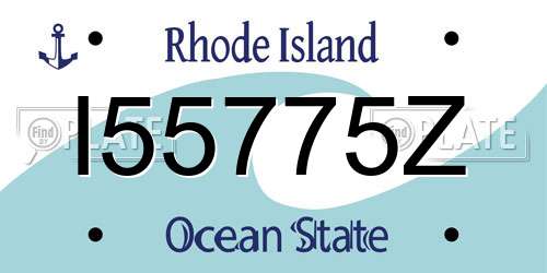 I55775Z Rhode Island License Plate