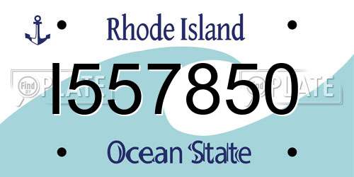 I557850 Rhode Island License Plate
