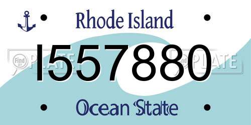 I557880 Rhode Island License Plate