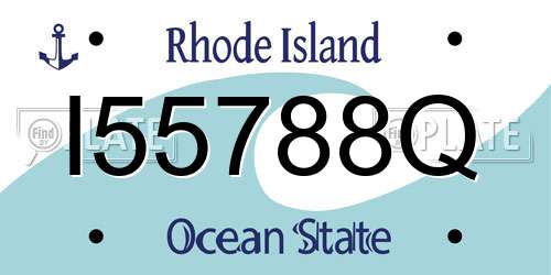 I55788Q Rhode Island License Plate