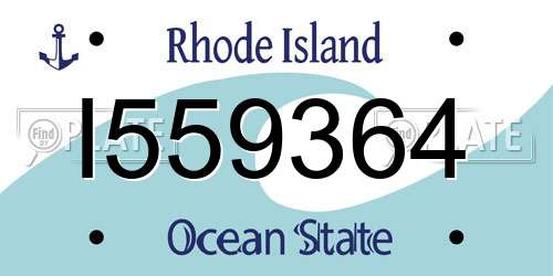I559364 Rhode Island License Plate