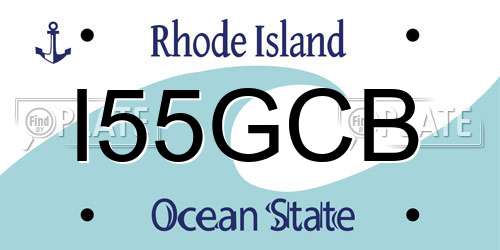 I55GCB Rhode Island License Plate