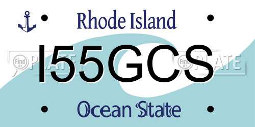 I55GCS Rhode Island License Plate