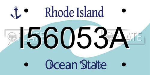 I56053A Rhode Island License Plate