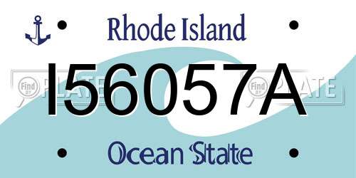 I56057A Rhode Island License Plate