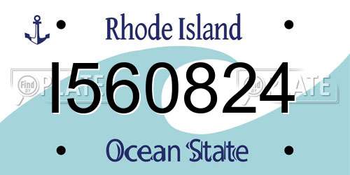 I560824 Rhode Island License Plate