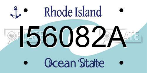 I56082A Rhode Island License Plate