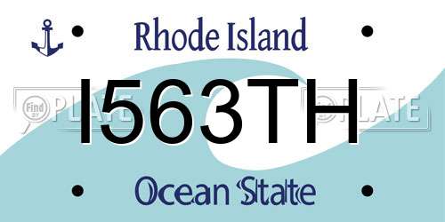 I563TH Rhode Island License Plate