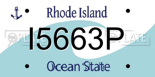 I5663P Rhode Island License Plate