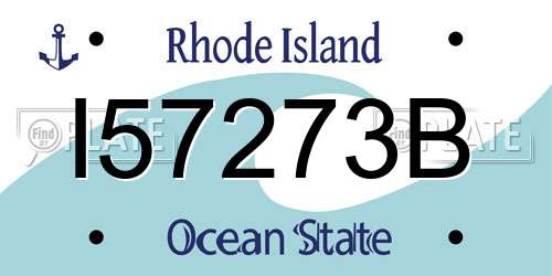 I57273B Rhode Island License Plate