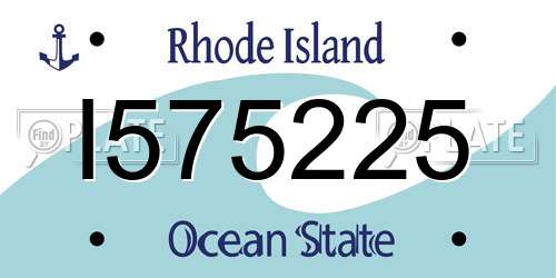 I575225 Rhode Island License Plate