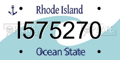 I575270 Rhode Island License Plate