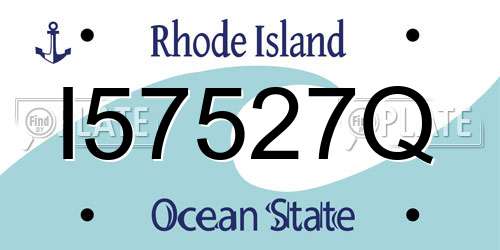 I57527Q Rhode Island License Plate