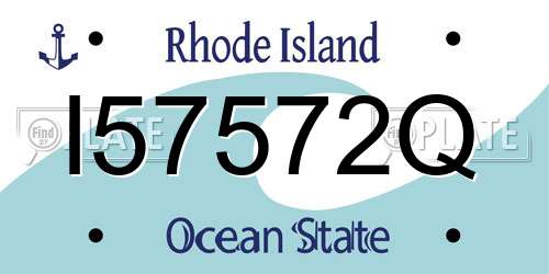 I57572Q Rhode Island License Plate