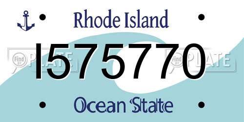 I575770 Rhode Island License Plate