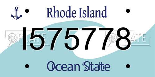 I575778 Rhode Island License Plate