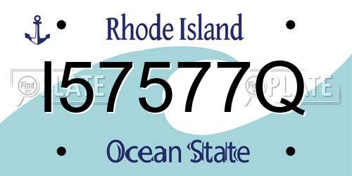 I57577Q Rhode Island License Plate