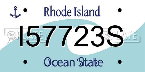I57723S Rhode Island License Plate