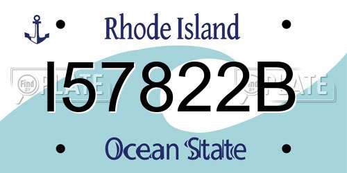 I57822B Rhode Island License Plate