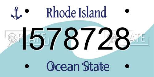 I578728 Rhode Island License Plate