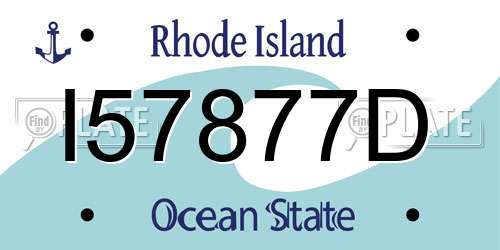 I57877D Rhode Island License Plate