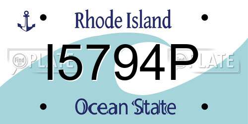 I5794P Rhode Island License Plate