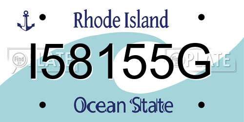 I58155G Rhode Island License Plate
