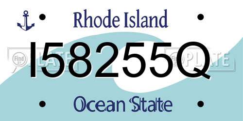 I58255Q Rhode Island License Plate