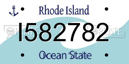 I582782 Rhode Island License Plate