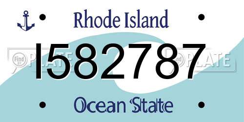 I582787 Rhode Island License Plate