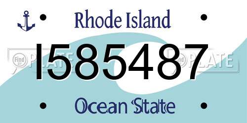 I585487 Rhode Island License Plate
