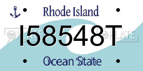 I58548T Rhode Island License Plate