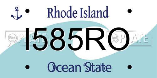 I585RO Rhode Island License Plate