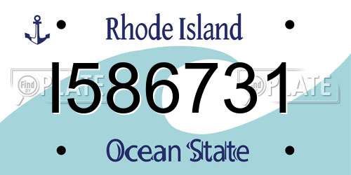 I586731 Rhode Island License Plate