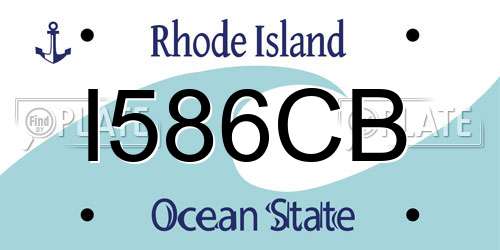 I586CB Rhode Island License Plate