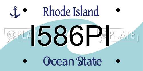 I586PI Rhode Island License Plate