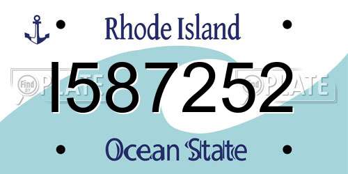 I587252 Rhode Island License Plate