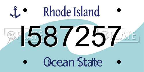 I587257 Rhode Island License Plate