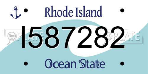 I587282 Rhode Island License Plate