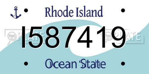 I587419 Rhode Island License Plate