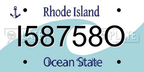 I58758O Rhode Island License Plate