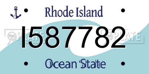 I587782 Rhode Island License Plate