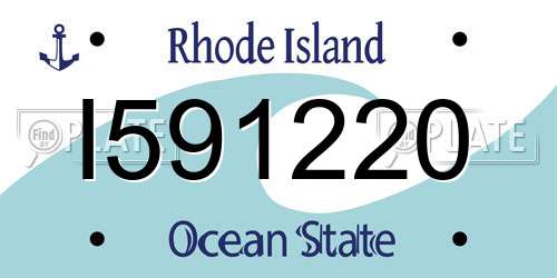 I591220 Rhode Island License Plate