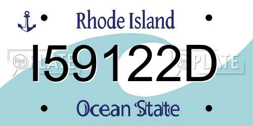 I59122D Rhode Island License Plate