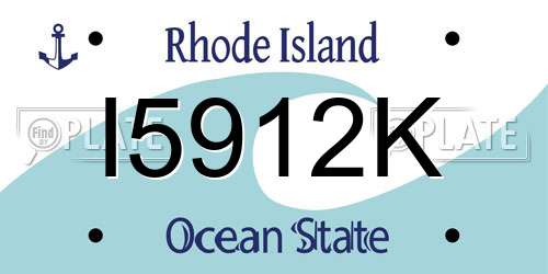I5912K Rhode Island License Plate